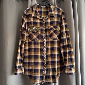 Free People Erin Oversized Shirt Jacket Size M